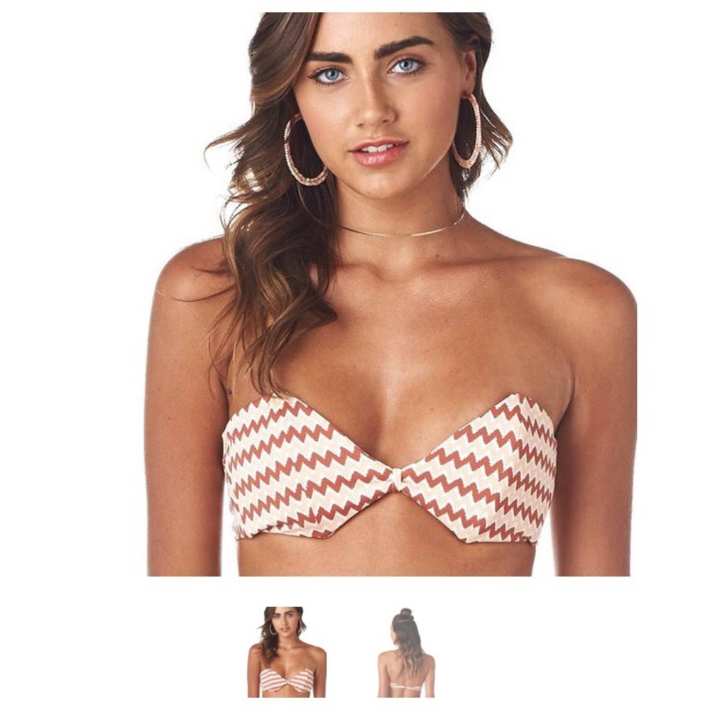 XS Montce swim chevron bellini top
